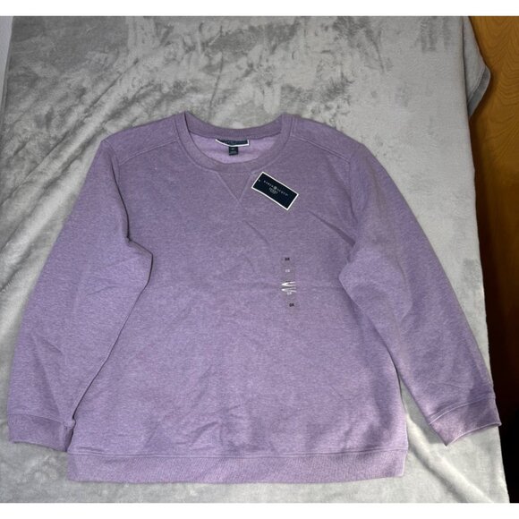 Karen Scott women's OX Sport Plus Womens Lavender Sweatshirt - Picture 9 of 15